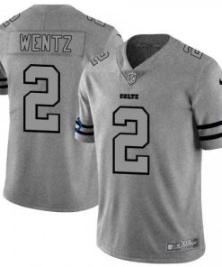 Indianapolis Indianapolis Colts #2 Carson Wentz Men's Nike Gray Gridiron II Vapor Untouchable Limited NFL Jersey Men's