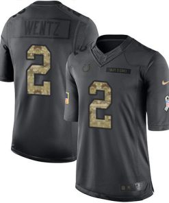 Indianapolis Indianapolis Colts #2 Carson Wentz Black Men's Stitched NFL Limited 2016 Salute to Service Jersey Men's