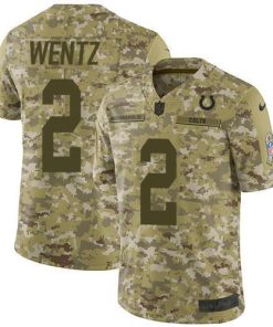 Indianapolis Indianapolis Colts #2 Carson Wentz Camo Men's Stitched NFL Limited 2018 Salute To Service Jersey Men's