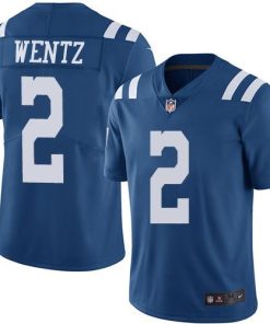 Indianapolis Indianapolis Colts #2 Carson Wentz Royal Blue Men's Stitched NFL Limited Rush Jersey Men's