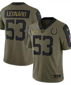 Indianapolis Indianapolis Colts #53 Darius Leonard Olive Nike 2021 Salute To Service Limited Player Jersey Men's