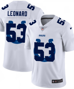 Indianapolis Indianapolis Colts #53 Darius Leonard White Men's Nike Team Logo Dual Overlap Limited NFL Jersey Men's