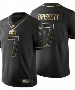 Indianapolis Indianapolis Colts #7 Jacoby Brissett Men's Nike Black Golden Limited NFL 100 Jersey Men's