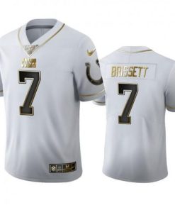 Indianapolis Indianapolis Colts #7 Jacoby Brissett Men's Nike White Golden Edition Vapor Limited NFL 100 Jersey Men's