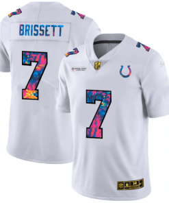 Indianapolis Indianapolis Colts #7 Jacoby Brissett Men's White Nike Multi-Color 2020 NFL Crucial Catch Limited NFL Jersey Men's