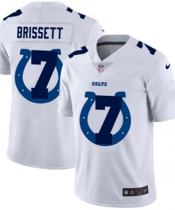 Indianapolis Indianapolis Colts #7 Jacoby Brissett White Men's Nike Team Logo Dual Overlap Limited NFL Jersey Men's