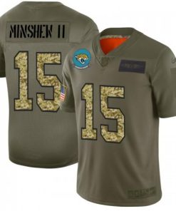 Jacksonville Jacksonville Jaguars #15 Gardner Minshew II Men's Nike 2019 Olive Camo Salute To Service Limited NFL Jersey Men's