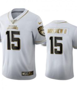 Jacksonville Jacksonville Jaguars #15 Gardner Minshew II Men's Nike White Golden Edition Vapor Limited NFL 100 Jersey Men's