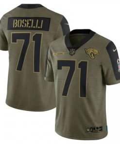 Jacksonville Jacksonville Jaguars #71 Tony Boselli Olive Nike 2021 Salute To Service Limited Player Jersey Men's