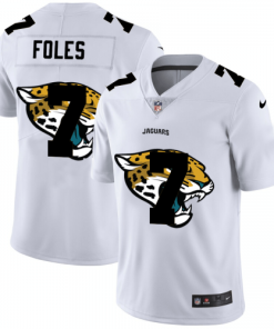 Jacksonville Jacksonville Jaguars #7 Nick Foles White Men's Nike Team Logo Dual Overlap Limited NFL Jersey Men's