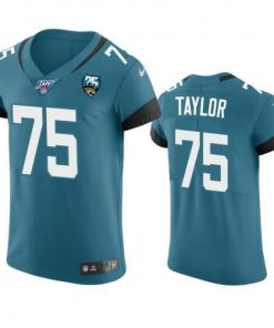 Jacksonville Jacksonville Jaguars #75 Jawaan Taylor Teal 25th Season Vapor Elite Stitched NFL Jersey Men's