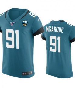 Jacksonville Jacksonville Jaguars #91 Yannick Ngakoue Teal 25th Season Vapor Elite Stitched NFL Jersey Men's