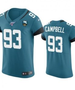 Jacksonville Jacksonville Jaguars #93 Calais Campbell Teal 25th Season Vapor Elite Stitched NFL Jersey Men's