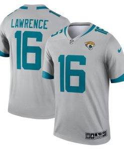 Jacksonville Jaguars #16 Trevor Lawrence Nike Men's Silver Inverted Legend Jersey