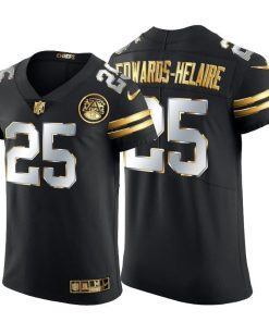 Kansas City Chiefs #25 Clyde Edwards-Helaire Men's Nike Black Edition Vapor Untouchable Elite NFL Jersey