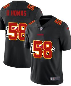Kansas City Chiefs #58 Derrick Thomas Men's Nike Team Logo Dual Overlap Limited NFL Jersey Black
