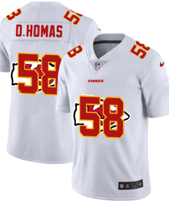 Kansas City Chiefs #58 Derrick Thomas White Men's Nike Team Logo Dual Overlap Limited NFL Jersey
