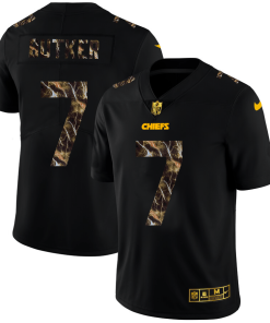 Kansas City Chiefs #7 Harrison Butker Men's Black Nike Flocked Lightning Vapor Limited NFL Jersey