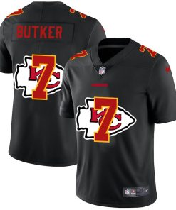 Kansas City Chiefs #7 Harrison Butker Men's Nike Team Logo Dual Overlap Limited NFL Jersey Black