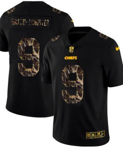 Kansas City Chiefs #9 JuJu Smith-Schuster Men's Black Nike Flocked Lightning Vapor Limited NFL Jersey