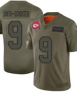 Kansas City Chiefs #9 JuJu Smith-Schuster Men's Nike 2019 Olive Camo Salute To Service Limited NFL Jersey