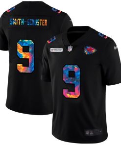 Kansas City Chiefs #9 JuJu Smith-Schuster Men's Nike Multi-Color Black 2020 NFL Crucial Catch Vapor Untouchable Limited Jersey