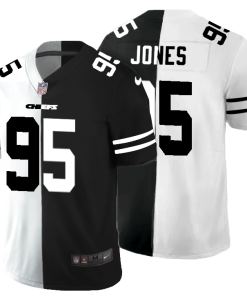Kansas City Chiefs #95 Chris Jones Men's Black V White Peace Split Nike Vapor Untouchable Limited NFL Jersey