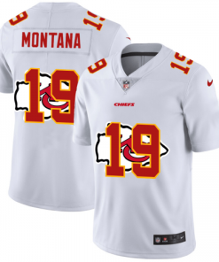 Kansas City Kansas City Chiefs #19 Joe Montana White Men's Nike Team Logo Dual Overlap Limited NFL Jersey Men's
