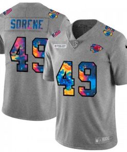 Kansas City Kansas City Chiefs #49 Daniel Sorensen Men's Nike Multi-Color 2020 NFL Crucial Catch NFL Jersey Greyheather Men's
