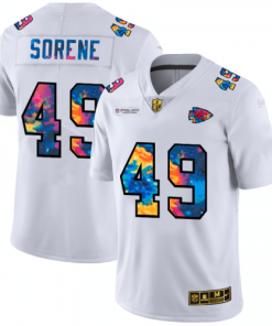 Kansas City Kansas City Chiefs #49 Daniel Sorensen Men's White Nike Multi-Color 2020 NFL Crucial Catch Limited NFL Jersey Men's