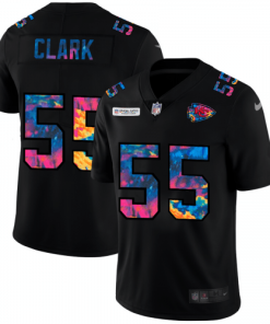 Kansas City Kansas City Chiefs #55 Frank Clark Men's Nike Multi-Color Black 2020 NFL Crucial Catch Vapor Untouchable Limited Jersey Men's