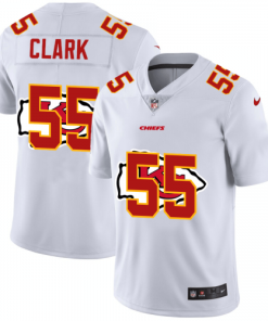 Kansas City Kansas City Chiefs #55 Frank Clark White Men's Nike Team Logo Dual Overlap Limited NFL Jersey Men's