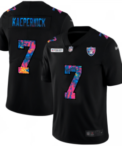 Las Vegas Las Vegas Raiders #7 Colin Kaepernick Men's Nike Multi-Color Black 2020 NFL Crucial Catch Vapor Untouchable Limited Jersey Men's