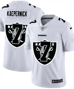 Las Vegas Las Vegas Raiders #7 Colin Kaepernick White Men's Nike Team Logo Dual Overlap Limited NFL Jersey Men's