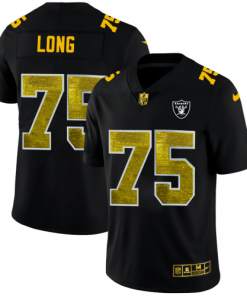Las Vegas Las Vegas Raiders #75 Howie Long Men's Black Nike Golden Sequin Vapor Limited NFL Jersey Men's