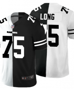 Las Vegas Las Vegas Raiders #75 Howie Long Men's Black V White Peace Split Nike Vapor Untouchable Limited NFL Jersey Men's