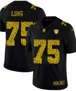 Las Vegas Las Vegas Raiders #75 Howie Long Men's Nike Leopard Print Fashion Vapor Limited NFL Jersey Black Men's