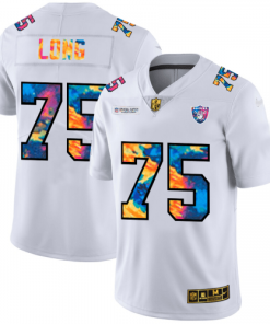 Las Vegas Las Vegas Raiders #75 Howie Long Men's White Nike Multi-Color 2020 NFL Crucial Catch Limited NFL Jersey Men's