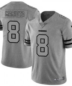 Las Vegas Las Vegas Raiders #8 Marcus Mariota Men's Nike Gray Gridiron II Vapor Untouchable Limited NFL Jersey Men's