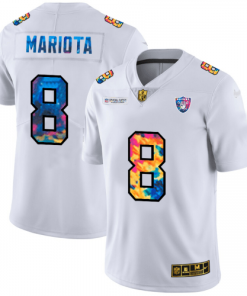 Las Vegas Las Vegas Raiders #8 Marcus Mariota Men's White Nike Multi-Color 2020 NFL Crucial Catch Limited NFL Jersey Men's