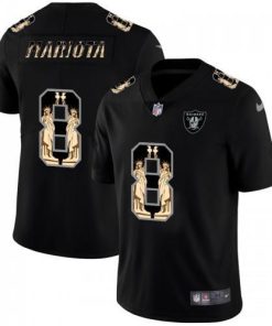 Las Vegas Las Vegas Raiders #8 Marcus Mariota Carbon Black Vapor Statue Of Liberty Limited NFL Jersey Men's