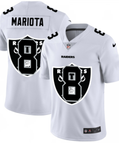 Las Vegas Las Vegas Raiders #8 Marcus Mariota White Men's Nike Team Logo Dual Overlap Limited NFL Jersey Men's