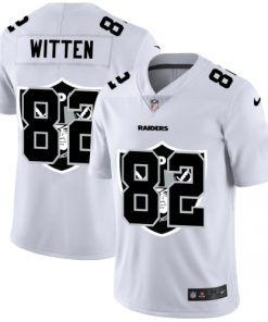 Las Vegas Las Vegas Raiders #82 Jason Witten White Men's Nike Team Logo Dual Overlap Limited NFL Jersey Men's