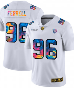 Las Vegas Las Vegas Raiders #96 Clelin Ferrell Men's White Nike Multi-Color 2020 NFL Crucial Catch Limited NFL Jersey Men's