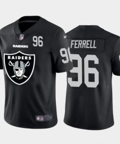Las Vegas Las Vegas Raiders #96 Clelin Ferrell Black Men's Nike Big Team Logo Player Vapor Limited NFL Jersey Men's