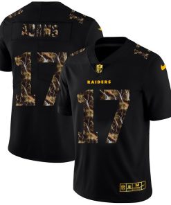 Las Vegas Raiders #17 Davante Adams Men's Black Nike Flocked Lightning Vapor Limited NFL Jersey