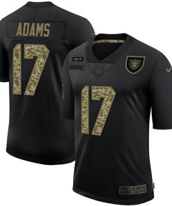 Las Vegas Raiders #17 Davante Adams Men's Nike 2020 Salute To Service Camo Limited NFL Jersey Black