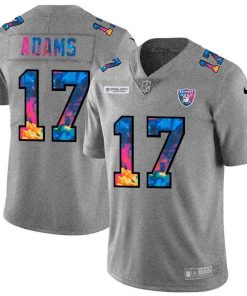 Las Vegas Raiders #17 Davante Adams Men's Nike Multi-Color 2020 NFL Crucial Catch NFL Jersey Greyheather