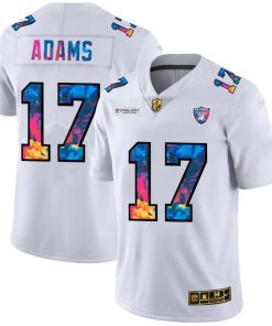 Las Vegas Raiders #17 Davante Adams Men's White Nike Multi-Color 2020 NFL Crucial Catch Limited NFL Jersey