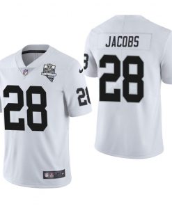 Las Vegas Raiders #28 Josh Jacobs Men's Nike 2020 Inaugural Season Vapor Limited NFL Jersey White
